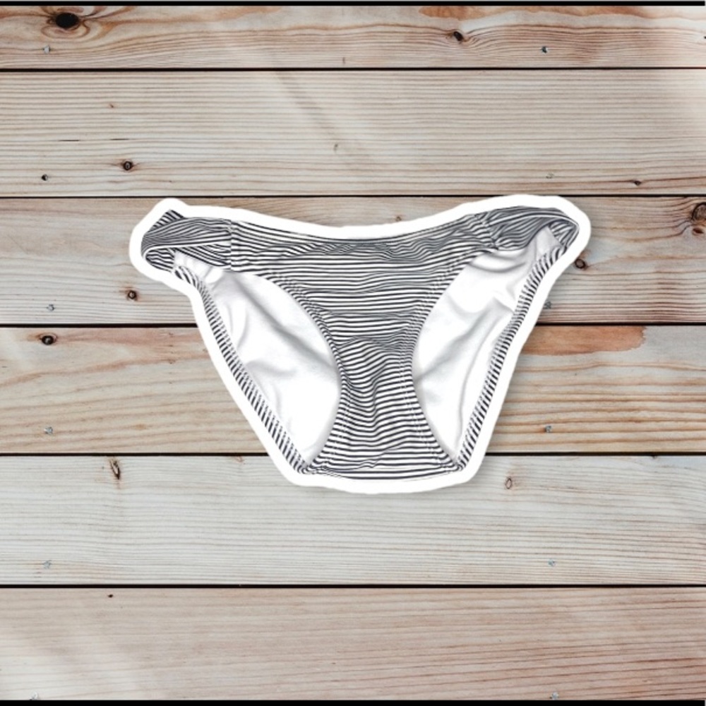 Dark Navy+White Stripped Bikini Bottoms.Size:S NEW